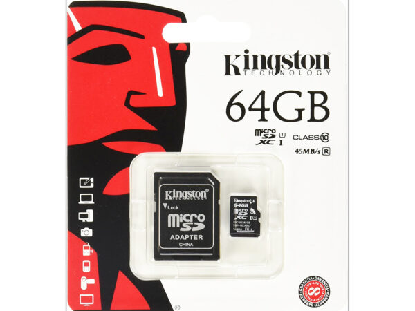 MEMORY CARD MICRO SD/TRANSFLASH 64GB KINGSTON CLASSE 10 SDCS2/64GB