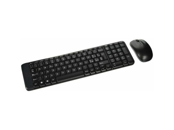 TASTIERA + MOUSE OTTICO WIRELESS LOGITECH COMBO MK220 920-003721 NERO