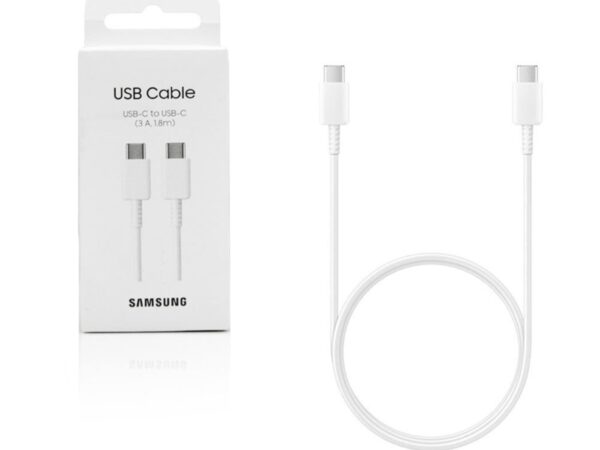 CAVO DATI/CARICA PER SMARTPHONE TYPE-C / TYPE-C SAMSUNG 3A 1,8M EP-DX310JWEGEU WHITE