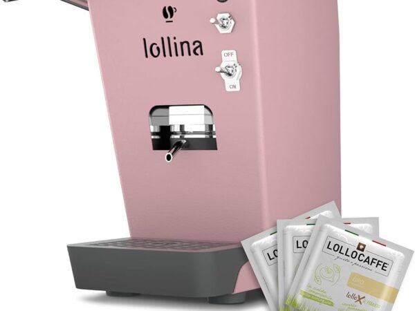 MACCHINA DA CAFFE' LOLLO CAFFE' LOLLINA CANDY ROSAPOP + BOX 40 CIALDE LOLLO MIX ORO