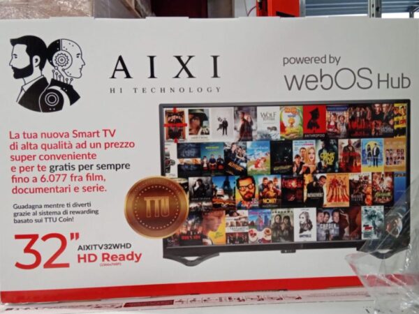 TV LED 32" AIXI AIXITV32WHD SMART TV WEBOS ITALIA BLACK