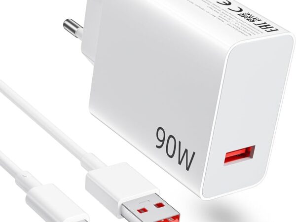 CARICABATTERIA DA RETE 90W XIAOMI BHR07ZBEU USB-A + CAVO TYPE-C