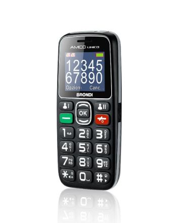 CELLULARE BRONDI AMICO UNICO+ DUOS BLACK ITALIA