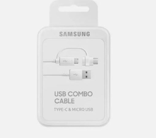 CAVO DATI/CARICA PER SMARTPHONE USB- MICRO USB/TYPE-C 1.5MT SAMSUNG EP-DG930DWEGWW WHITE