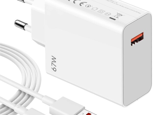 CARICABATTERIA DA RETE 67W XIAOMI BHR7493EU 2X USB-C/1X USB-A + CAVO TYPE-C
