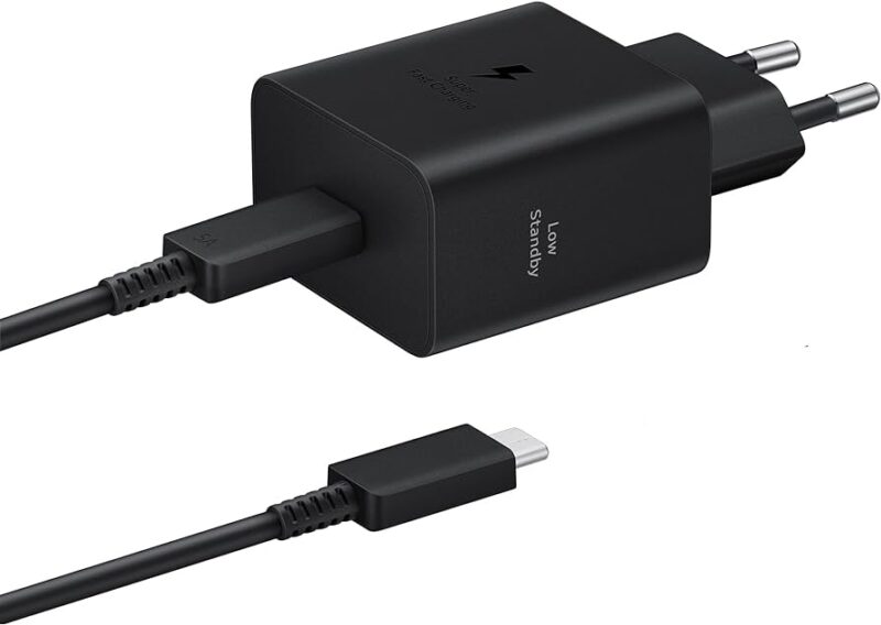 CARICABATTERIA DA RETE SAMSUNG SUPER FAST CHARGING 45W USB-C EP-T4511XBEGEU + CAVO TYPE-C BLACK