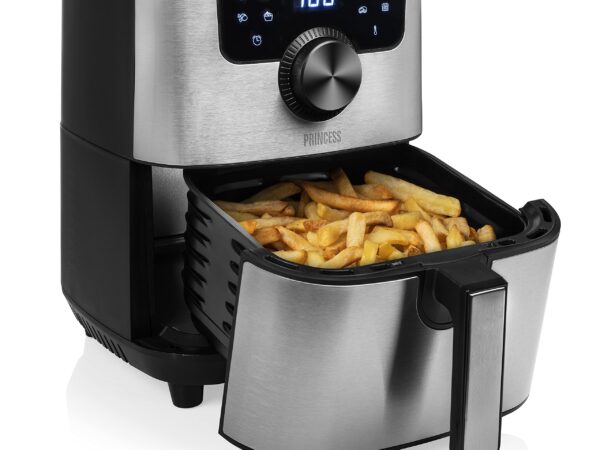 FRIGGITRICE AD ARIA CALDA 4.5 LT PRINCESS DELUXE 1500W 182033 ACCIAIO NERO/SILVER