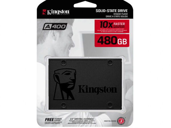 HARD DISK 2,5 SSD 480GB KINGSTON SOLID STATE A400 SA400S37/480GB