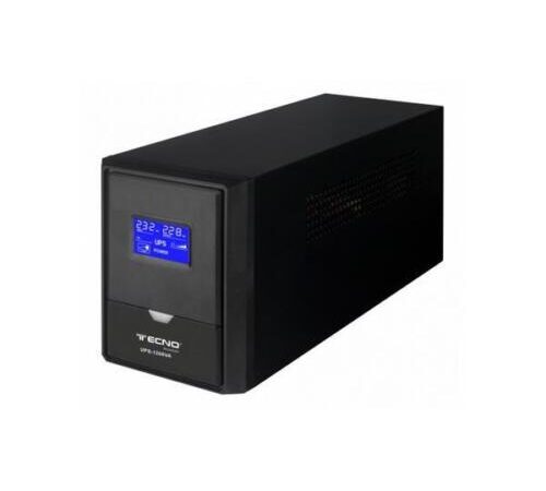 UPS CON LCD 800VA CON 2 USCITE BIVALENTI FUNZIONE AC RESTART TECNO ACCESSORI TC-LCD800VA