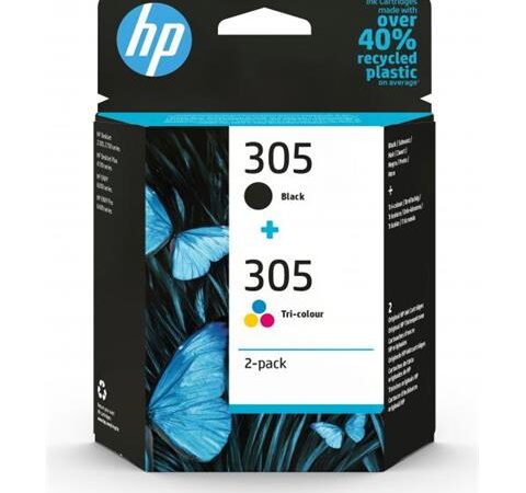 CARTUCCIA HP MULTIPACK 305 BK + 305 CL 6ZD17AE