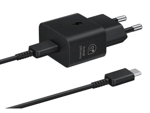 CARICABATTERIA DA RETE SAMSUNG SUPER FAST CHARGING 25W USB-C + CAVO TYPE-C EP-T2510XBEGEU BLACK
