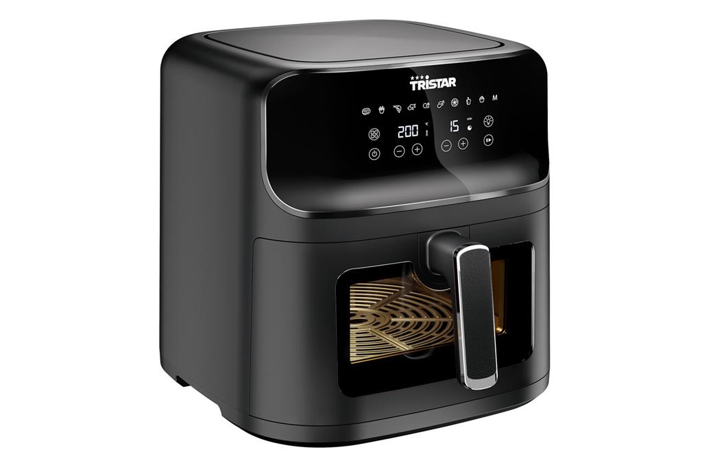 FRIGGITRICE AD ARIA CALDA CON FINIESTRA D'ISPEZIONE 7,5 LT 1700W TRISTAR FR-9039 NERO