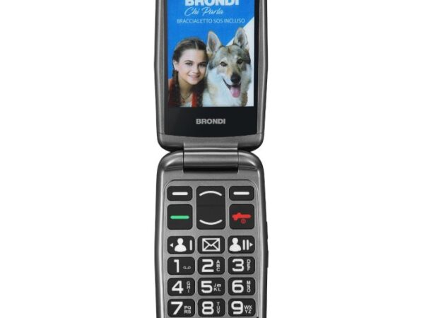 CELLULARE BRONDI AMICO SICURO PLUS BLACK METAL ITALIA