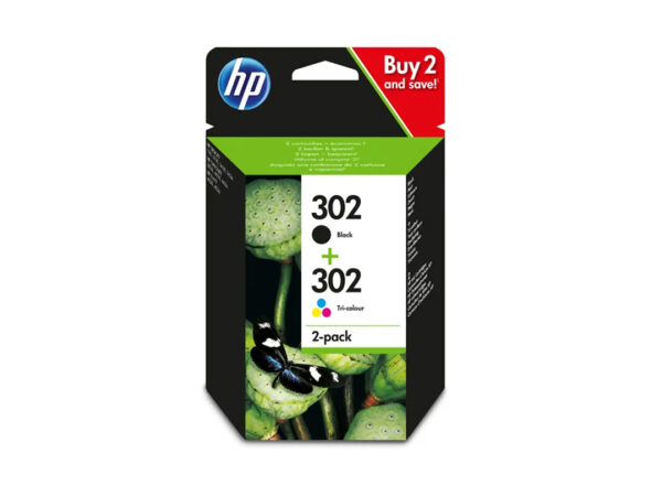 CARTUCCIA HP MULTIPACK 302 BK + 302 CL X4D37AE