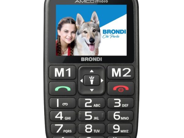 CELLULARE BRONDI AMICO STILOSO DUOS BLACK ITALIA