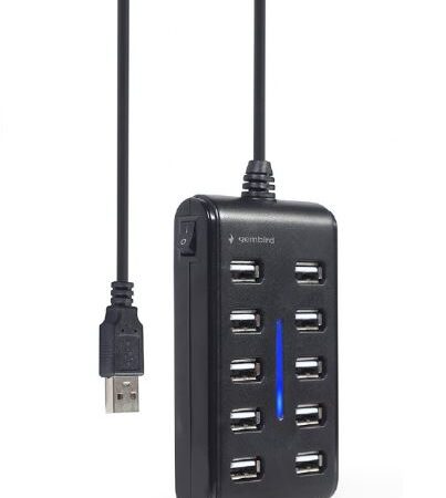 HUB USB 2.0 10 PORTE TECHMADE UHB-U2P10P-01 BLACK