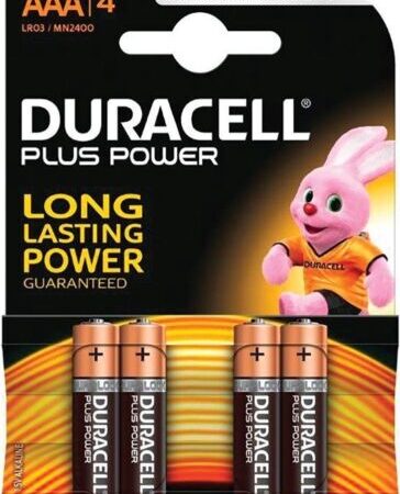 BATTERIA MINISTILO AAA ALCALINA 4PZ DURACELL PLUSPOWER MN2400P