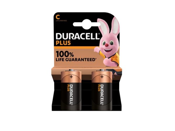 BATTERIA C MEZZA TORCIA ALCALINA 2PZ DURACELL PLUS POWER MN1400