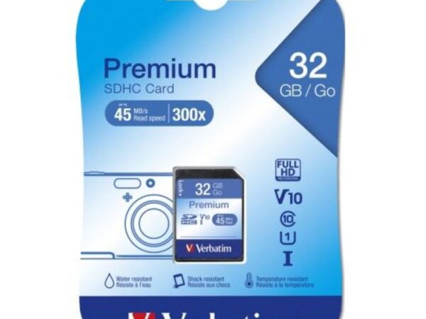 MEMORY CARD SECURE DIGITAL SDHC 32GB VERBATIM CLASSE 10 43963
