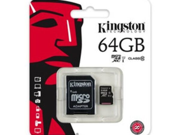 MEMORY CARD MICRO SD/TRANSFLASH 64GB KINGSTON CLASSE 10 SDCS3/64GB