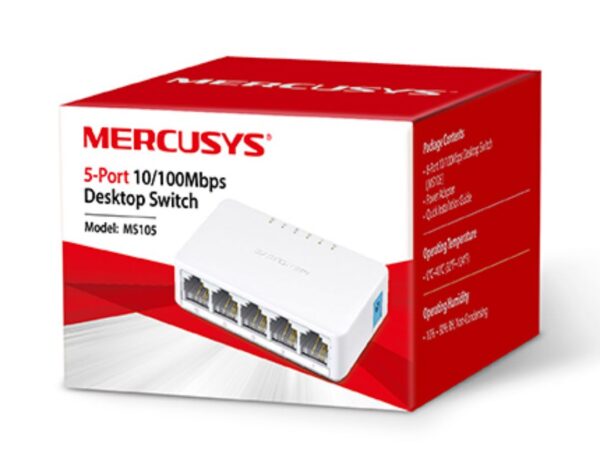 HUB SWITCH 05 PORTE MERCUSYS MS105