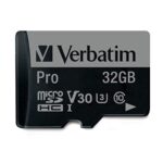 MEMORY CARD MICRO SD/TRANSFLASH PRO 32GB VERBATIM CLASSE 10 U3 47041