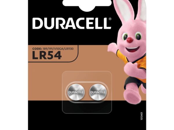 BATTERIA CMOS 1,5V ALCALINE 2PZ DURACELL LR54