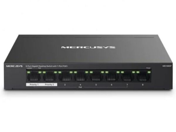 HUB SWITCH 08 PORTE GIGABIT MERCUSYS MS108GP