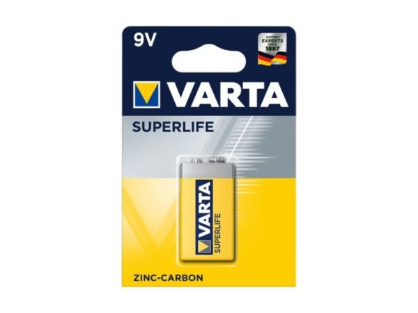 BATTERIA SUPERLIFE 9V ZINCO CARBONE 1PZ VARTA