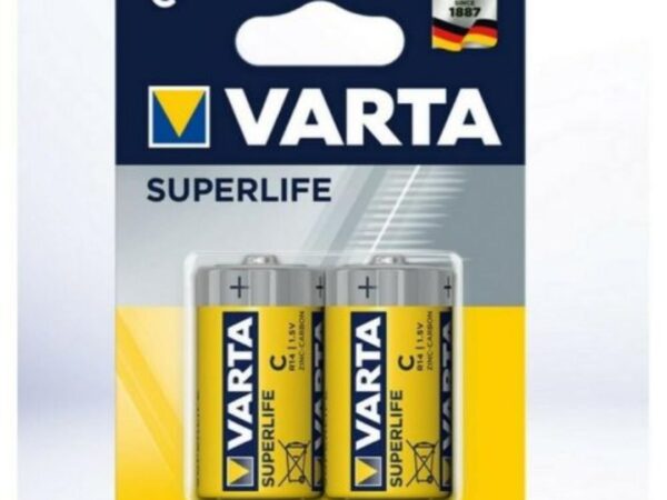 BATTERIA SUPERLIFE TORCIA D ZINCO CARBONE 2PZ VARTA