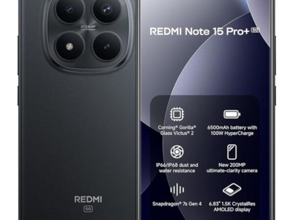 SMARTPHONE XIAOMI REDMI NOTE 15 PRO+ 5G 8+256GB DUOS BLACK ITALIA