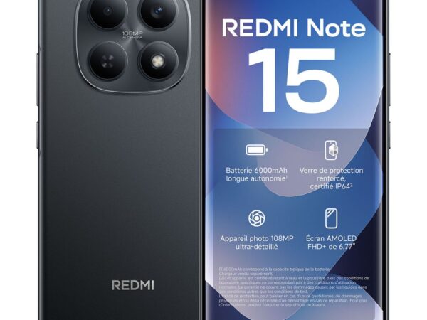 SMARTPHONE XIAOMI REDMI NOTE 15 4G 6+128GB DUOS BLACK ITALIA