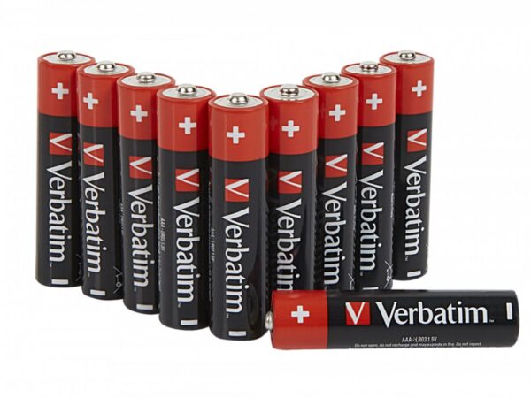 BATTERIA MINISTILO AAA ALCALINA 10PZ VERBATIM 49874
