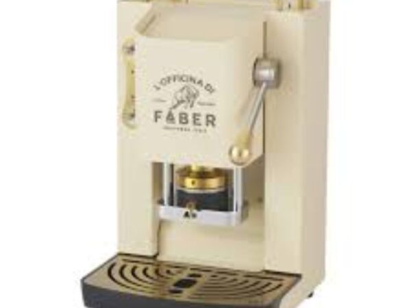 MACCHINA DA CAFFE' FABER PRO DELUXE PROSABBASOTT PRESSACIALDA IN OTTONE OLD ENGLISH WHITE
